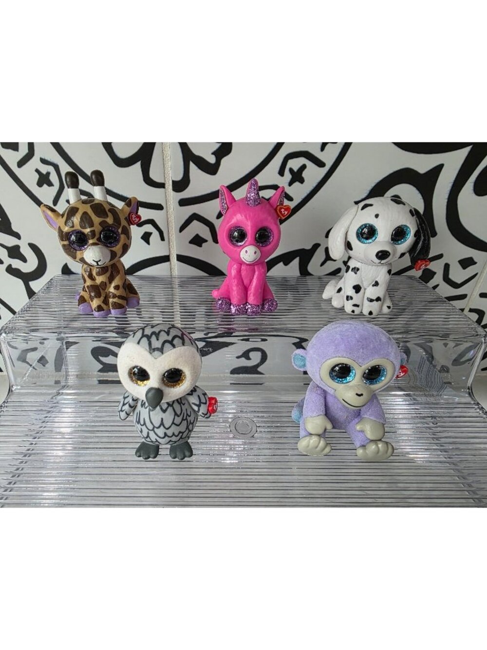 Lot of 5 TY Mini Boos 2" Collectible Figures Blueberry Owlette Fetch Bubblegum